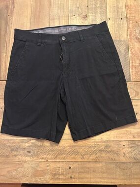 Chaps Black Flat-Front Men's Shorts